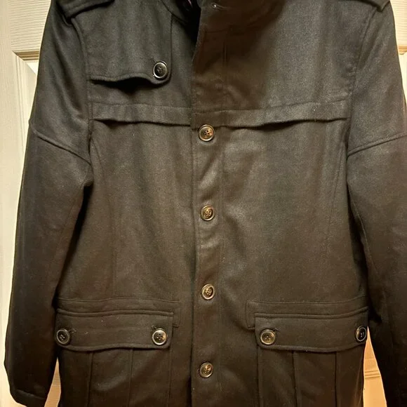 ARMV Military Force Wool Field Jacket Men’s Large Black/Dark Blue NWT - Picture 2 of 7